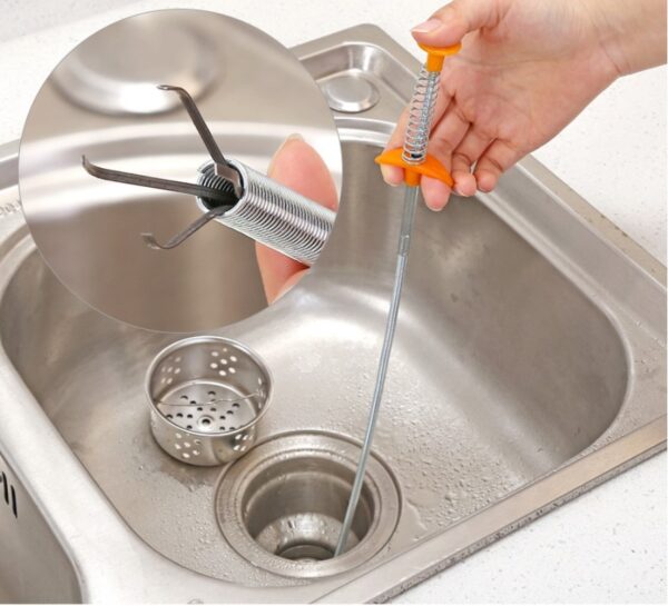 239781063236.jpg Flexible 60CM reach instantly clears deep, tough drain clogs.