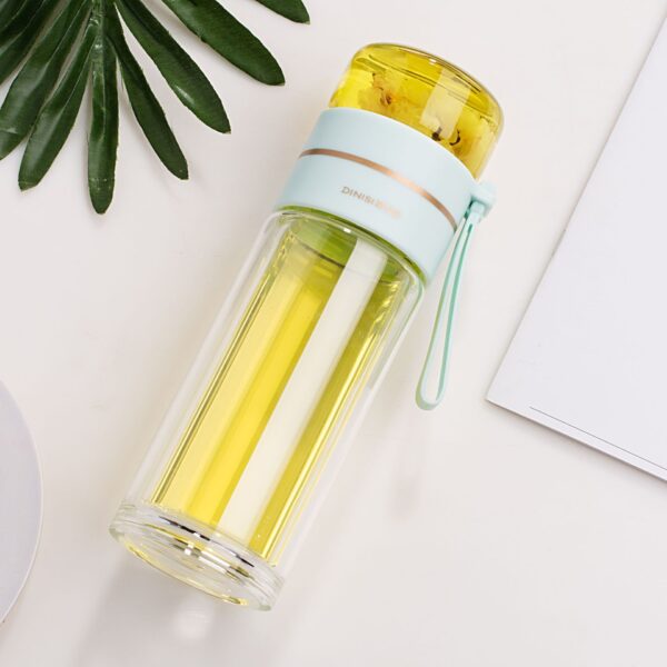 Enjoy perfect, filtered tea in a beautiful insulated bottle