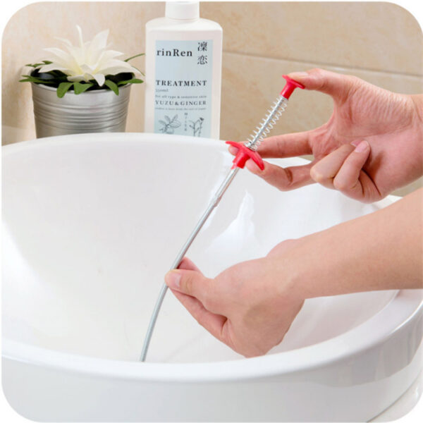 5457379460520.jpg Flexible 60CM reach instantly clears deep, tough drain clogs.