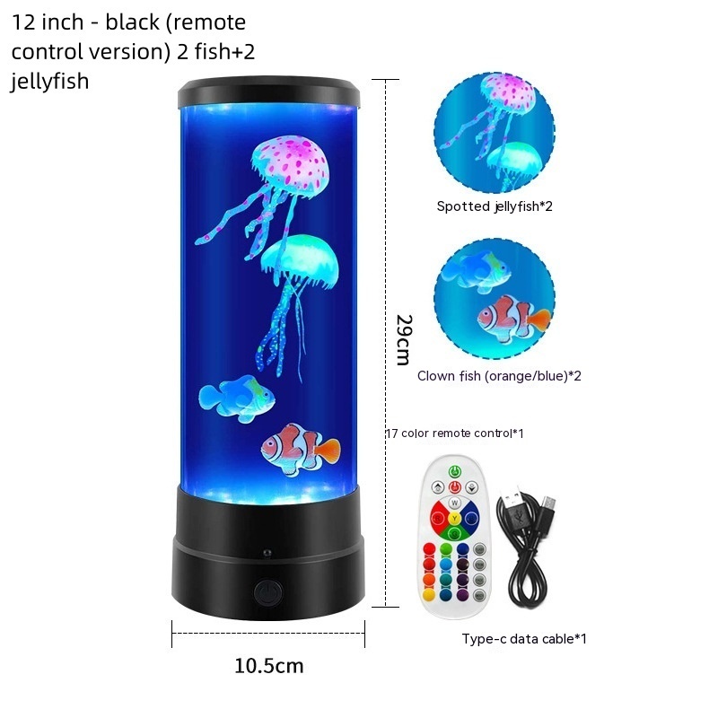 Jellyfish Lamp USB Colorful LED Changing Home Atmosphere