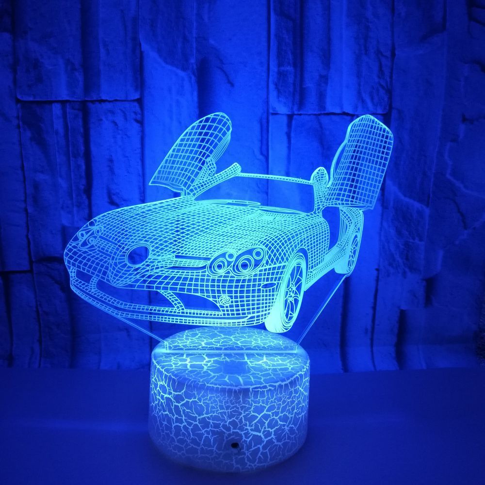 Led Night Colorful Light 3D Table Lamp