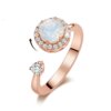 Europe and the United States new personality rotating ring female crystal ring