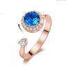 Europe and the United States new personality rotating ring female crystal ring