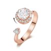 Europe and the United States new personality rotating ring female crystal ring