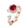 Europe and the United States new personality rotating ring female crystal ring