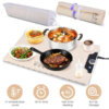 Food Warming Mat 23.6X15.8In 300W Fast Heating Electric Silicone Food Warmer With 14 Temp Levels 10Hrs Timer Settings Roll-Up Portable Hot Plates Heat Pad For Parties Buffet