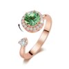 Europe and the United States new personality rotating ring female crystal ring